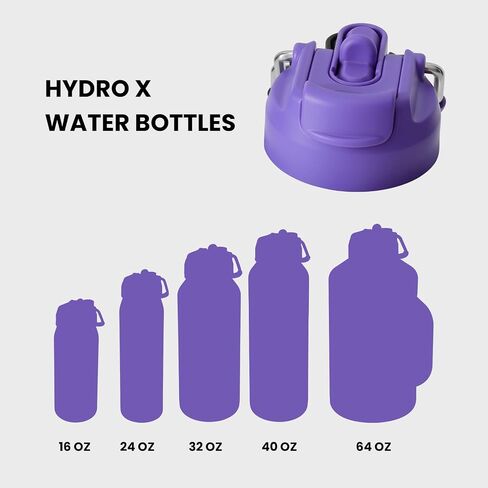 BOTTLE BOTTLE Straw Lid Replacement Cap for Hydro X 16 OZ, 24 OZ, 32 OZ, 40 OZ Water Bottle with Pill Box Portable Carrying Handle Lid in Saudi Arabia