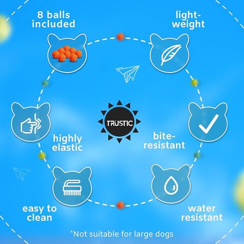 قاذف كرات تلقائي للكلاب، لعبة جلب القاذف في الأماكن المغلقة أو الهواء الطلق، نطاق قابل للتعديل (أسود) in Kuwait