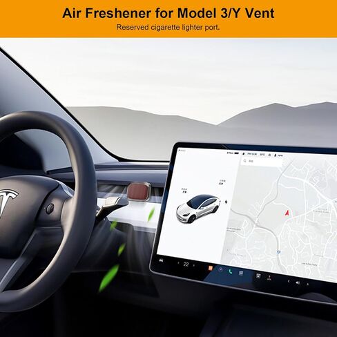 Air Fresheners Adapter for Tesla Model 3/ Y 2024, 2023-2016, Car Fragrance Diffuser Decor with 3 Pack Lasting Scent Refills (Lemon, Ocean, Cologne) for Men Women, Car Accessories Scents Pod in Saudi Arabia