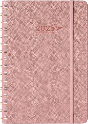 2024-2025 Appointment Book - Daily Hourly Planner 2024-2025, 6.4" x 8.5", JUL. 2024 - DEC. 2025, Weekly Appointment Book with 30-Minute Interval + Soft Cover + Twin-Wire Binding + Printed Tabs - Pink in Saudi Arabia