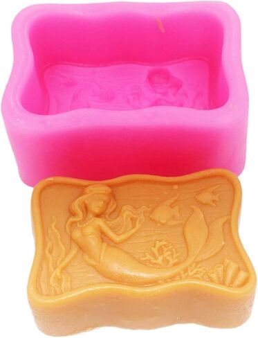 3D Mermaid Silicone Soap Mold 3D Handmade Craft Mould Longzang Soap Molds (S367) in Saudi Arabia