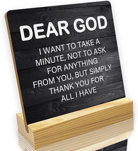Christian Wooden Sign Table Decor - Bible Verses Wood Block Sign Table Decor, Suitable for Christian Home Bedroom Woman Man Room Office Shelf Table Decor - Dear God I Want To Take A Minute in Saudi Arabia