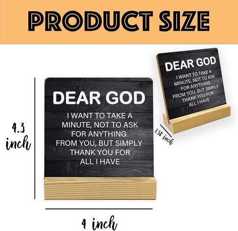 Christian Wooden Sign Table Decor - Bible Verses Wood Block Sign Table Decor, Suitable for Christian Home Bedroom Woman Man Room Office Shelf Table Decor - Dear God I Want To Take A Minute in Saudi Arabia