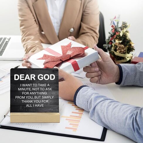 Christian Wooden Sign Table Decor - Bible Verses Wood Block Sign Table Decor, Suitable for Christian Home Bedroom Woman Man Room Office Shelf Table Decor - Dear God I Want To Take A Minute in Saudi Arabia
