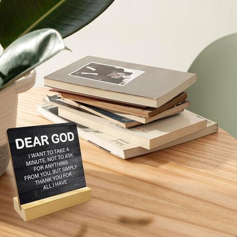 Christian Wooden Sign Table Decor - Bible Verses Wood Block Sign Table Decor, Suitable for Christian Home Bedroom Woman Man Room Office Shelf Table Decor - Dear God I Want To Take A Minute in Saudi Arabia