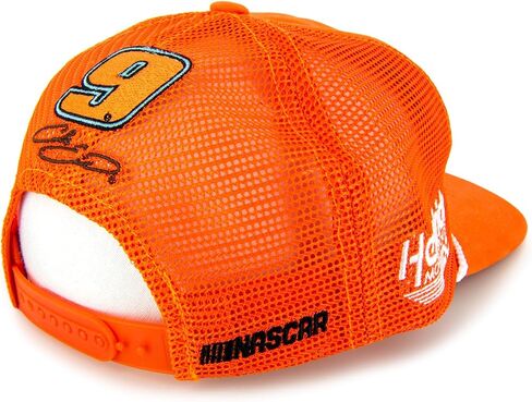 قبعة Chase Elliott #9 NASCAR 2024 Hooters Racing مرقعة الراعي المصقول من نسيج قطني طويل برتقالي in Saudi Arabia