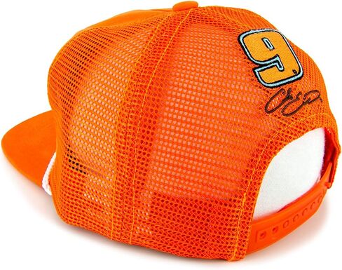 قبعة Chase Elliott #9 NASCAR 2024 Hooters Racing مرقعة الراعي المصقول من نسيج قطني طويل برتقالي in Saudi Arabia