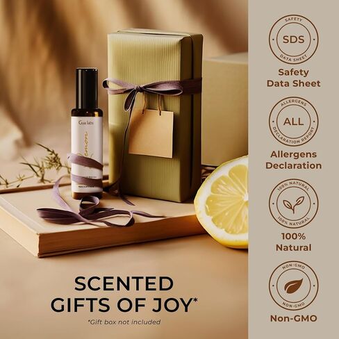 Gya Labs Lemon Essential Oil Roll On - Relaxing Gifts for Women - Calming Essential Oils Aromatherapy Roll On with Essential Oil Blends (0.34 Fl Oz) in Kuwait