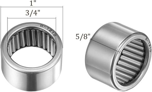 B1612 Needle Roller Bearings - [1 Inch x 1-1/4 Inch x 3/4 Inch] Chrome Steel for Transmission Use, Full Complement Drawn Cup in Kuwait