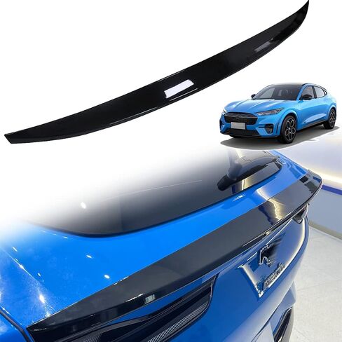 BestEvMod Compatible with Mustang Mach E Rear Spoiler OEM Style Trunk Spoiler Wing, Compatible with 2021 2022 2023 Mustang mach e Exterior Accessories(Carbon Fiber) in Saudi Arabia
