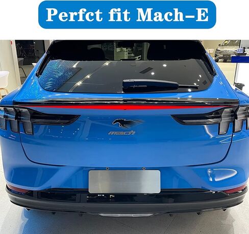 BestEvMod Compatible with Mustang Mach E Rear Spoiler OEM Style Trunk Spoiler Wing, Compatible with 2021 2022 2023 Mustang mach e Exterior Accessories(Carbon Fiber) in Saudi Arabia