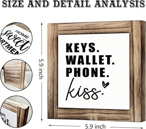 If My Mouth Doesn't Say It My Face Definitely Will Sign, Farmhouse Wood Sign, Rustic Wooden Plaques Sign 5.9×5.9 inches, Small Wood Sign, Office Desk Decor, Farmhouse Home Decor, Table Decor Art in Saudi Arabia