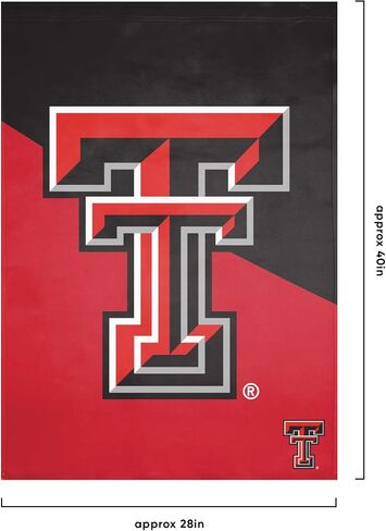 FOCO NCAA Texas Tech Red Raiders للجنسين مزدوج الجوانب 40 بوصة × 28 بوصة شعار الفريق علم عمودي، عمودي 40 بوصة × 28 بوصة، مقاس واحد in Saudi Arabia