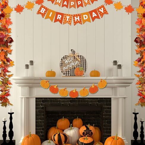 ديكورات لافتة Fall Hello Pumpkin، ديكور سطح الطاولة الخشبي للخريف مقاس 11 بوصة/28 سم، لديكور المنزل والمزرعة وغرفة المعيشة وعيد الشكر. in Saudi Arabia