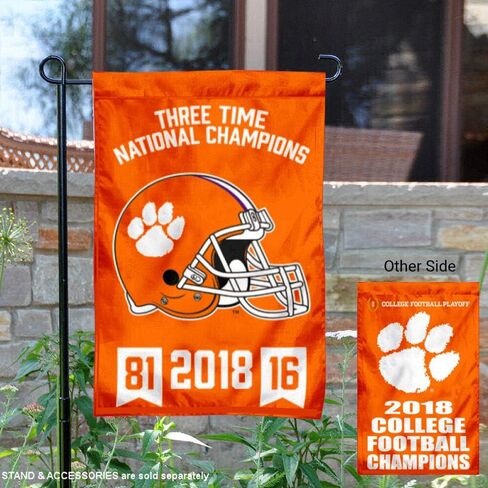 College Flags & Banners Co. Clemson Tigers 3 Time National Champions Garden Flag in Saudi Arabia