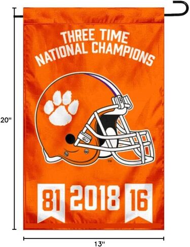 College Flags & Banners Co. Clemson Tigers 3 Time National Champions Garden Flag in Saudi Arabia