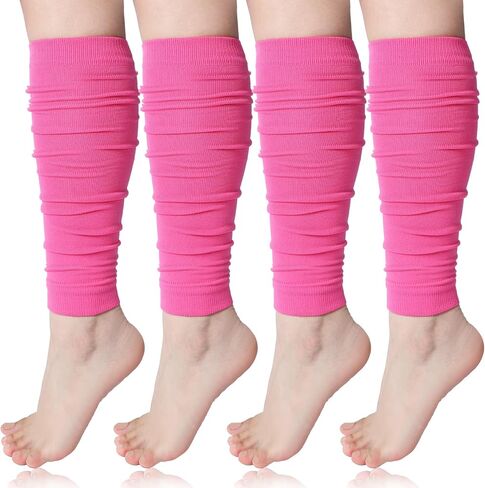 تولايت 4 أزواج من أكمام أرجل كرة القدم للأطفال وأكمام ضاغطة على الساق بدون قدم وردية لكرة القدم وأكمام ساق العجل وأكمام كرة القدم للرياضة والجري وركوب الدراجات والرياضات الرياضية in Saudi Arabia