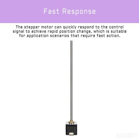 42x40 Nema 17 Stepper Motor Integrated 3.94in/100mm T8 Lead Screw 2000steps/rev High Torque 0.4Nm/56.64oz.in Bipolar 1.7A 2 Phase 4 Lead for 3D Printer CNC, 1.66x1.66x1.58inch in Saudi Arabia