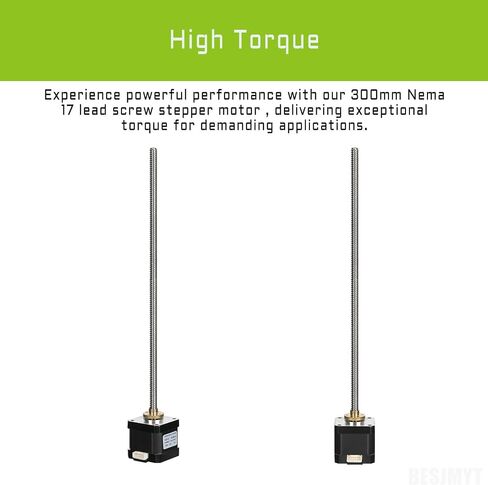 42x40 Nema 17 Stepper Motor Integrated 3.94in/100mm T8 Lead Screw 2000steps/rev High Torque 0.4Nm/56.64oz.in Bipolar 1.7A 2 Phase 4 Lead for 3D Printer CNC, 1.66x1.66x1.58inch in Saudi Arabia