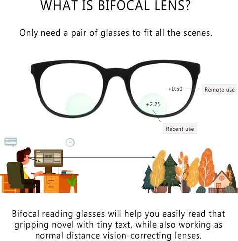 LifeArt Bifocal Reading Glasses for Women Men, Anti Glare in Kuwait