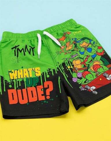 Teenage Mutant Ninja Turtles Boys Swim Shorts | Kids Graphic Swimming Pants | TMNT Drawstring Waistband Swimwear Trunks in Saudi Arabia