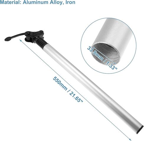 X AUTOHAUX Bike Seatpost Length Damper Seat Post for Mountain Bike Road Bike Fixed Gear Silver Tone in Saudi Arabia