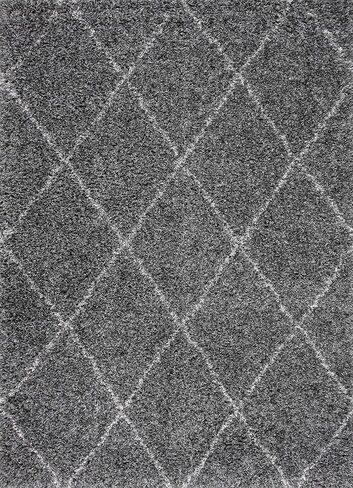 nuLOOM Tess Moroccan Shag Area Rug - 7x9 Shag Area Rug Modern/Contemporary Dark Grey/Ivory Rugs for Living Room Bedroom Dining Room Nursery in Saudi Arabia