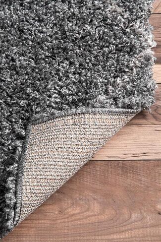nuLOOM Tess Moroccan Shag Area Rug - 7x9 Shag Area Rug Modern/Contemporary Dark Grey/Ivory Rugs for Living Room Bedroom Dining Room Nursery in Saudi Arabia