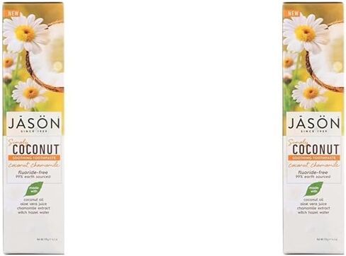 Jason Simply Coconut Soothing Toothpaste, Coconut Chamomile, 4.2 Ounce in Saudi Arabia