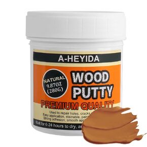 Wood Filler - Natural Wood Filler Putty for Repair Wood Cracks & Holes on Wooden Furniture, Hardwood Floor, Door, Cabinet - Wood Scratch Repair Kit for Trim Wood Filling, Paintable, Stainable