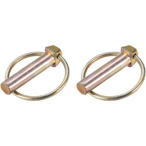 uxcell Linch Pin with Ring - 10mm x 50mm Trailer Pins Assortment Kit for Boat Kayak Canoe Trailer Tractor Trolley Horsebox 2Pcs