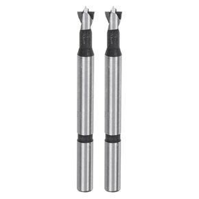 HARFINGTON 2pcs Forstner Drill Bit 1-49/64"(45mm) High-Speed Steel Multi-Tooth Forstner Bit with Round Shank for Hard Wood Soft Wood Plywood Plastic Drilling Woodworking Hinge Cutter Tool