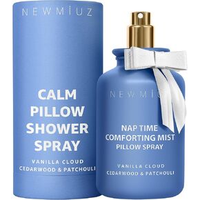 Pillow Spray - Calming and Relaxing Pillow Linen Mist Vanilla Cedarwood Essential Oils Natural - Fast Acting Stress Relief Aromatherapy Restful Sleep - Bedtime & Shower Spray Luxury Self Care Gift