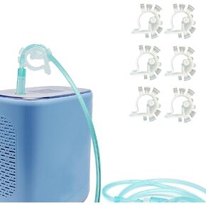 6PCS Oxygen Hose Tubing Holders – Prevent Kinks & Tangles, Support Smooth Airflow, Compatible with Portable Oxygen Concentrators, Easy-to-Use Clips to Keep Oxygen Tubing Secure & Organized