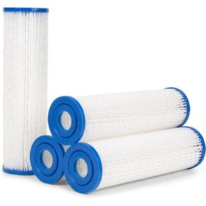 Cold Plunge Water Filter Replacements, 2.5 inch x 10 inch, 50 Micron Sediment Filter, Set of 4 Filter Cartridges