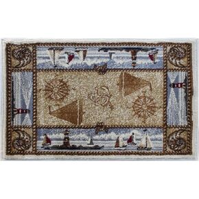 Area Rug Mat Nautical Scene (2 Feet X 3 Feet 2 Inch) Mat