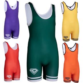 Unisex Wrestling Singlet (USA Blue, Adult Large)