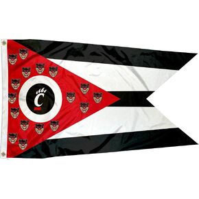 College Flags & Banners Co. Cincinnati Bearcats State of Ohio Flag