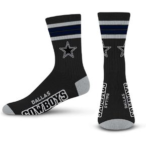 FBF - NFL Black Deuce Team Logo Youth Size Kids Crew Socks Approx. 4-8 years old