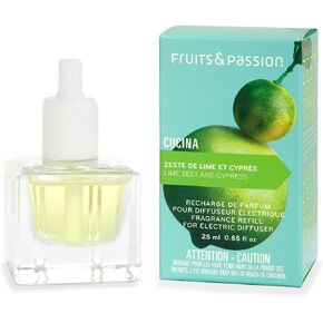 Cucina Perfume Refill for Electric Fragrance Diffuser 0.85 Fl. Oz. - Lime Zest and Cypress