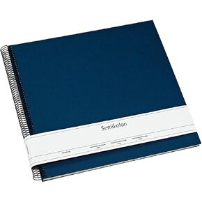 Semikolon - Spiral Economy Piccolino Cream Paper Photo Album (7.2 x 6.8 in.), Marine