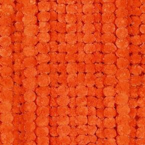6 Pcs- 5 Feet Long Marigold Garland Bulk Indian/American Wedding Party Mantel Decoration Decorations for Altar Faux Flower Garlands Diwali, Spring Bush Floral Party (Orange and Yellow)