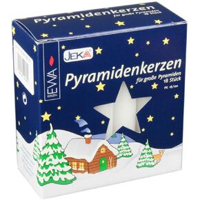 ISDD Pyramid candles white, big 18 pieces