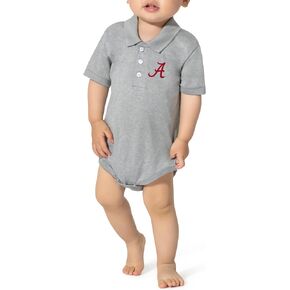 Little King NCAA Short Sleeve Poly-Tech Infant Polo Romper-Oxford-Infant Sizes 6M 12M 18M 2T