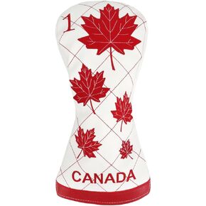 Golf Club Head Cover for Driver Headcovers Canada Flag Driver Head Covers Golf Club Covers for Wood Headcover for Scotty Cameron Taylormade Titleist Odyssey