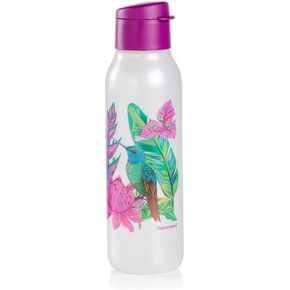 New Tupperware Hummingbird Medium ECO Shimmers Water Bottle 25oz / 750ml Purple
