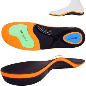 Work Boot Insoles for Men, Plantar Fasciitis Insoles High Arch Support Inserts Women, Heavy Duty Support Pain Relief Orthotics for Flat Feet, Achilles Tendonitis - for Standing Walking All Day - L