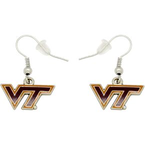 NCAA Dangling Earrings - Virginia Tech Hokies Logo