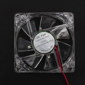 Blue LED Light 80mm CPU PC Computer Cooling Fan for PC Case, Low Noise, Crystal Frame,