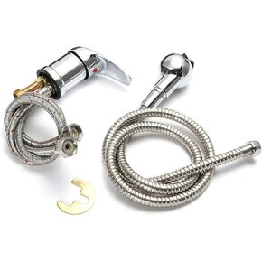 127cm Beauty Salon Shampoo Bowl Sink Hot & Cold Faucet Spray Hose Repalcement